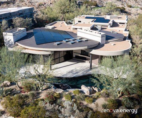 Roof top solar installation by Renova Energy, Tucson's solar installer.