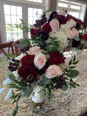 Bride & bridesmaid bouquets after 2 days