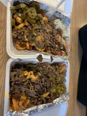 Beef nacho and philly steak fries! Bomb fries!!