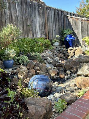 Backyard fountain & pond