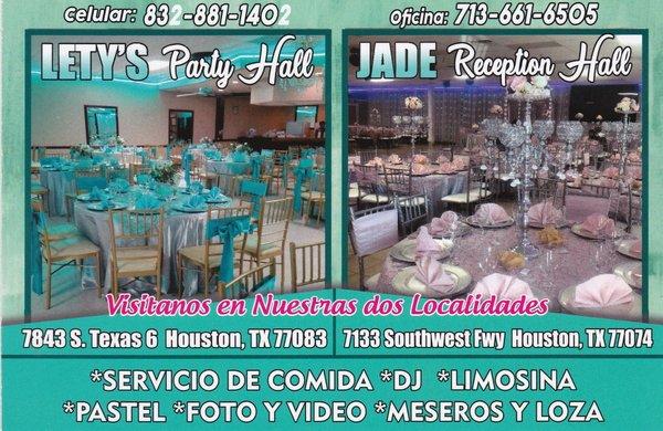 Party Hall Rental Available