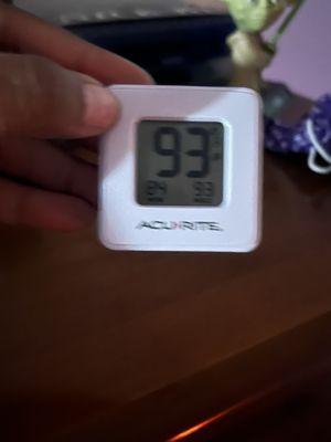 Indoor temps at 93+. No working AC and no real idea of when it will be fixed.