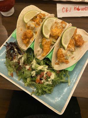 Boom boom shrimp tacos