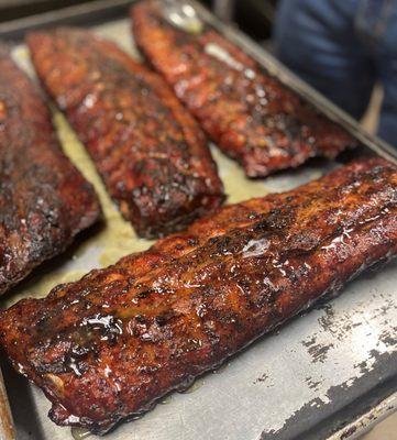 Honey Glazed Smoked Ribs will have you licking your fingers for seconds