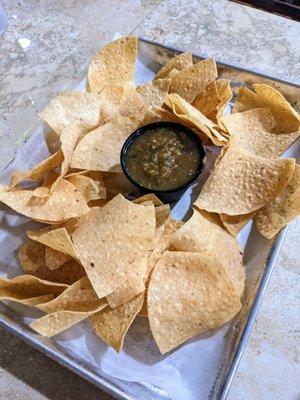 Chips and homemade salsa