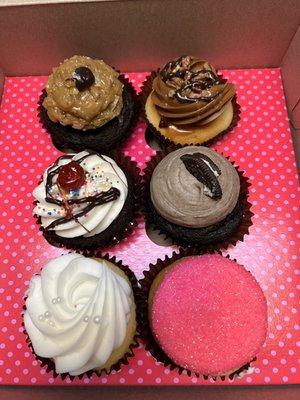 Half dozen variety cupcakes