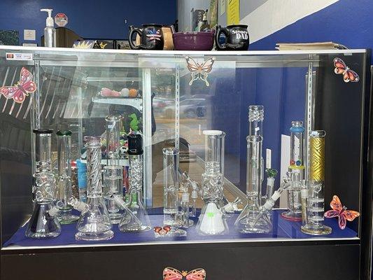 Some glass water pipes