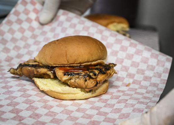 Hickory smoked chicken sandwich.