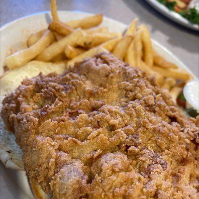 Hand breaded tenderloin