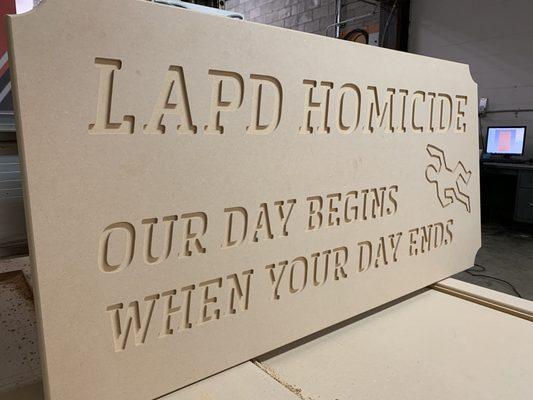 MDF Hogged LAPD Homicide sign.