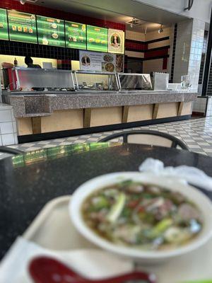 The front of the restaurant in market square