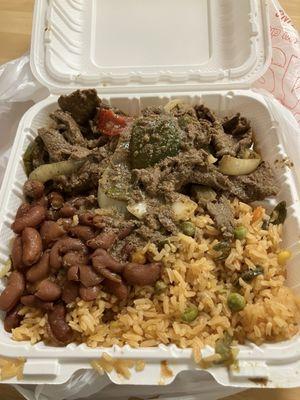 Combo Meal (rice with pepper steak)