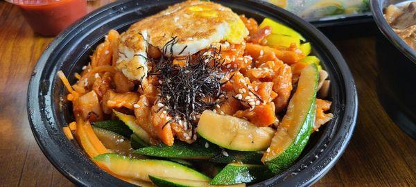 Bi-Bim Bap Spicy Chicken AMAZING! $13.95