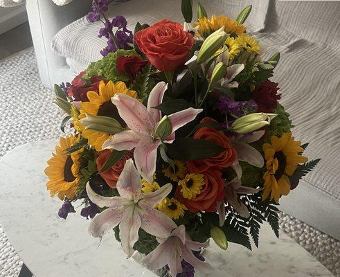 Beautiful, fresh flowers delivered the same day with grace and kindness by Nerys!