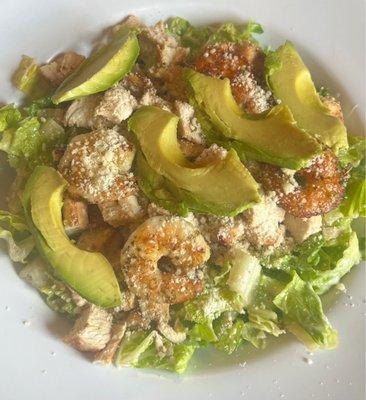 Chicken Caesar Salad  with Shrimp