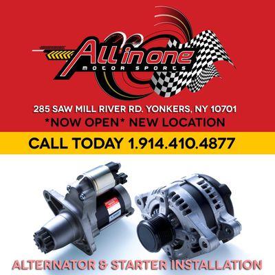 We install alternator and starter