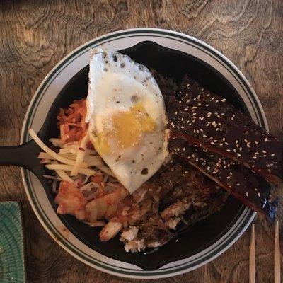 Bibimbap with smoked short ribs