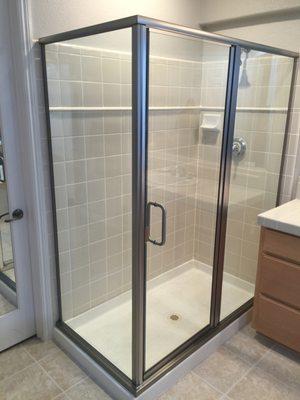 Antioch, CA - Framed Shower Door Enclosure installed by East County Glass