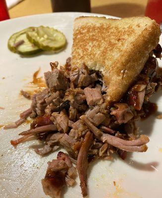 Chopped brisket on Texas Toast, YUM!