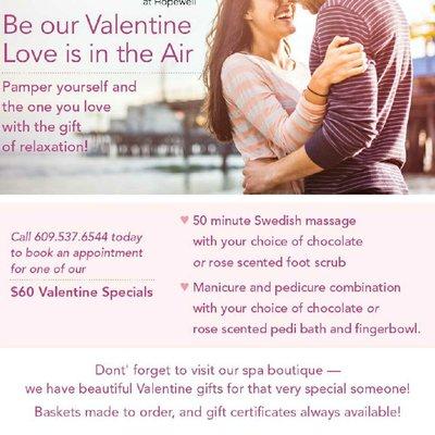 Schedule your massage package. You and your love don't want to miss this!