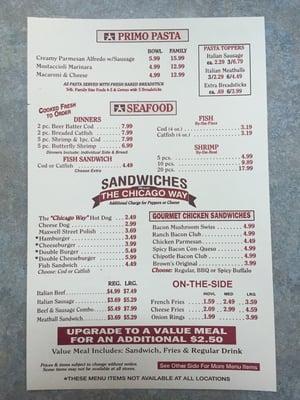 Menu side 2.