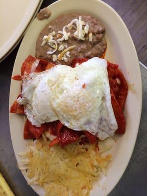 Chilaquiles Montados Rojos