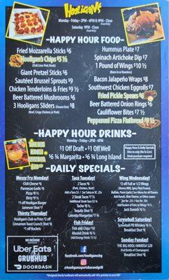 Happy Hour Menu