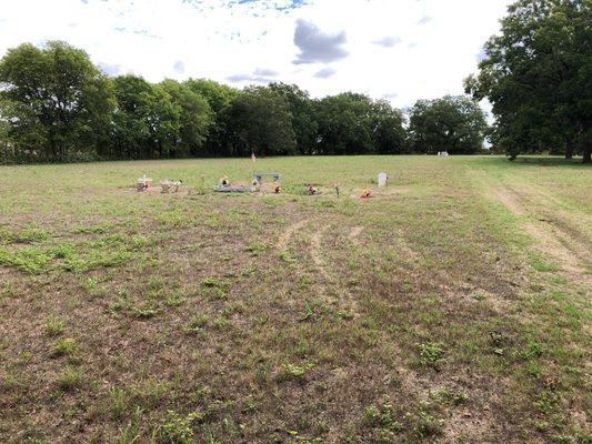 Just a handful of graves in the field