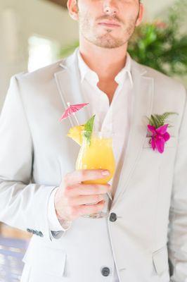 Tropical Tiki Cocktails to add that punch of color to your wedding!