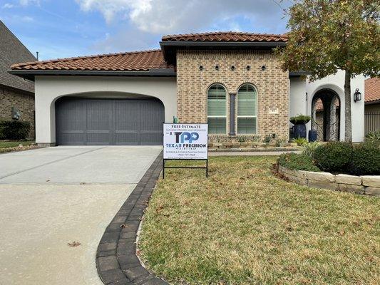 Complete exterior paint job, painted all stucco, soffit + fascia and trim.