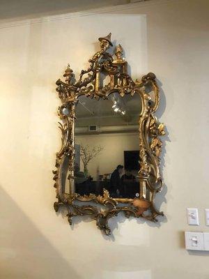 The 19th century mirror I purchased at auction on February 19, 2020.