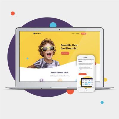 We designed fun and colorful website for Fringe, a new employee benefit company that offers lifestyle benefits you can use now.