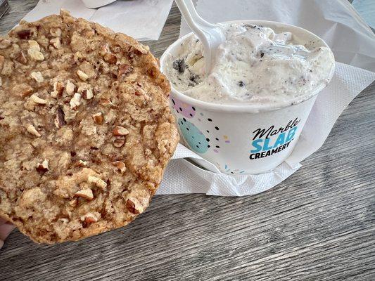 Cookies 'N Cream & Chewy Pecan Supreme cookie