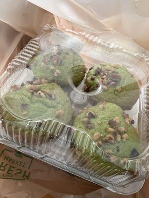 Pistachio muffins!!! Try them heated with butter