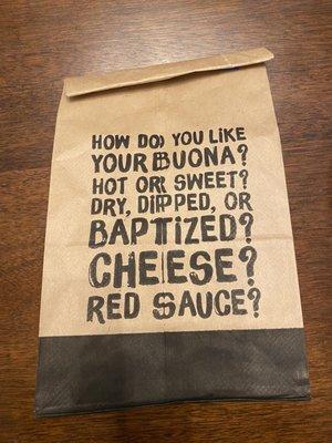 How do you like your Buona? Fun packaging design