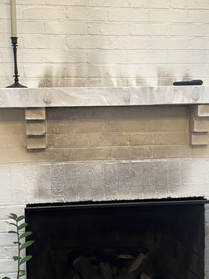 Smoked fireplace front by Cyprus Air.