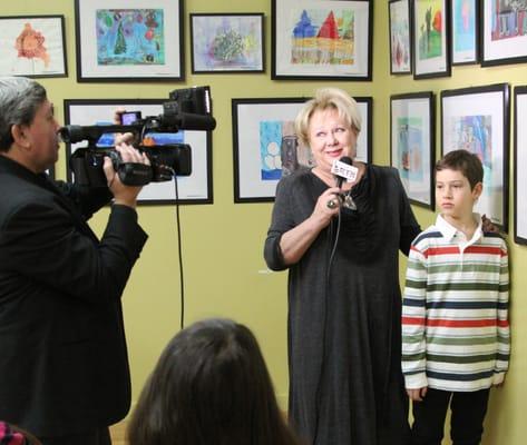 Interview with kids during Art Show