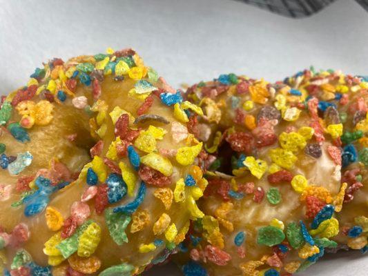 Fruity pebble doughnut