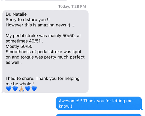 I love getting messages like this from my patients!