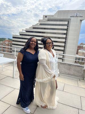 Beautiful bride & her mother 
Both rocking quick weaves