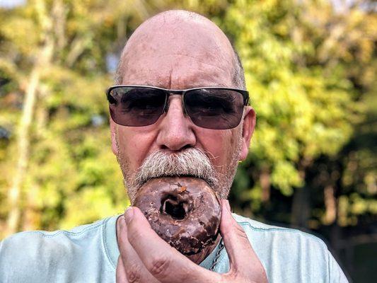 Delicious chocolate iced cake donut from C&K Donuts