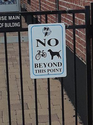 Funny Sign on Patio Gate