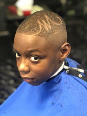 Kids bald fade W/ design part