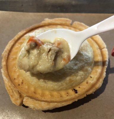 Chicken Pot Pie - very lightly seasoned filling, nice crust! (8/15/20)