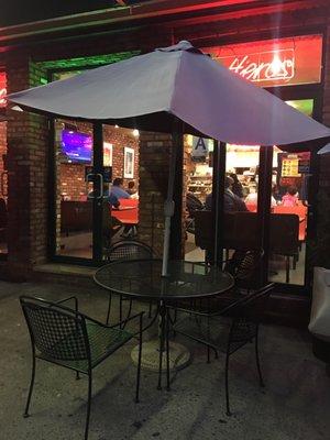 Outdoor seating area