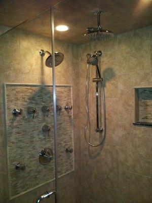 Thinking of spicing up the fixtures in your master bathroom Our team at Crystal Clear will happily install them for you