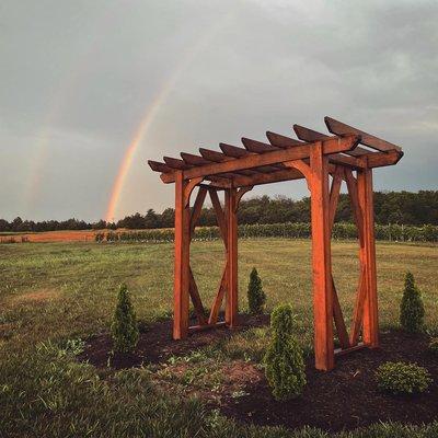 Rainbow over the arbor