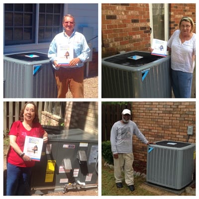 More Bailey's Comfort Services customers with their new high efficiency systems & owners packets. Lower utility bills headed their way!