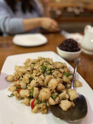 Chopped Peppers Hot Fish