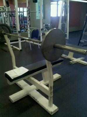 This bench press was a bit rickety.